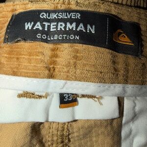 Quiksilver Men’s Tan Corduroy Shorts - Waterman Collection
